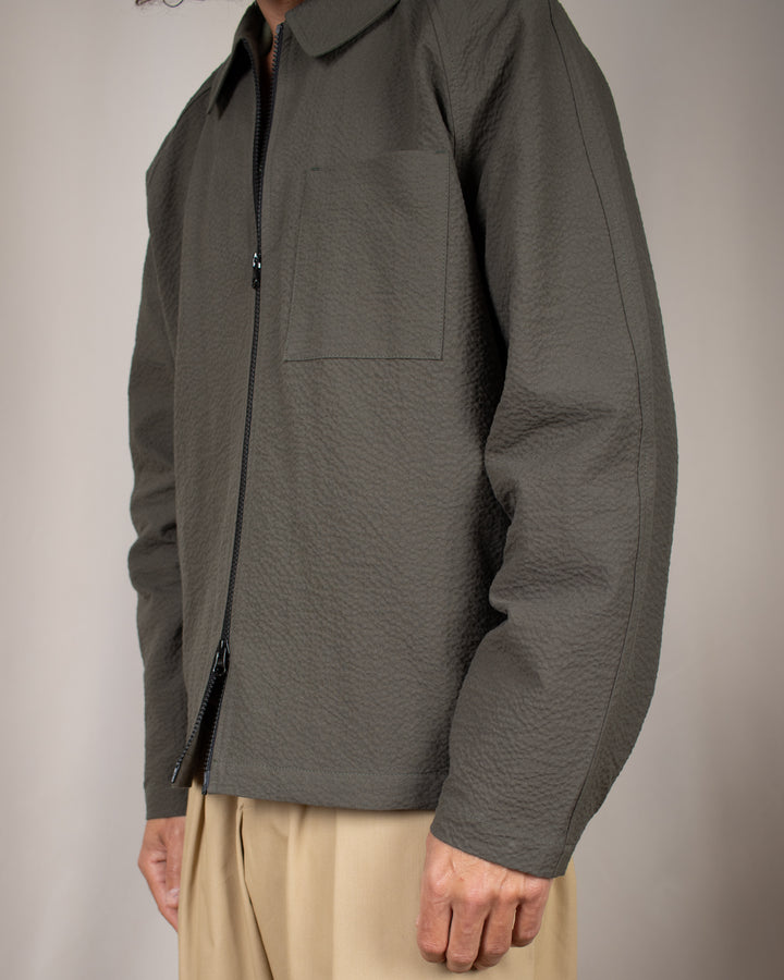 Our Coach Jacket Seersucker Kaki