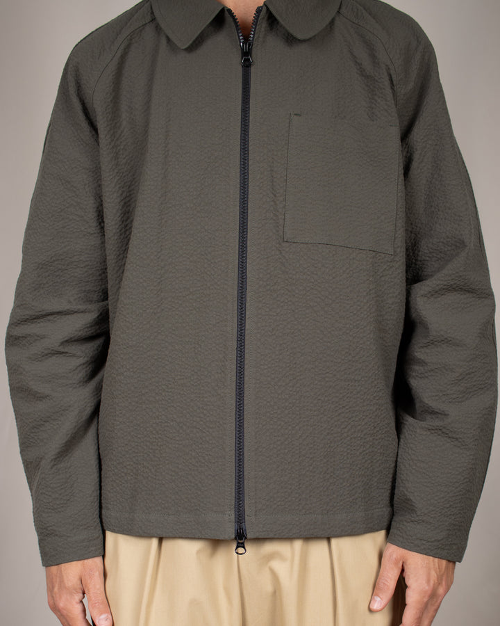 Our Coach Jacket Seersucker Kaki