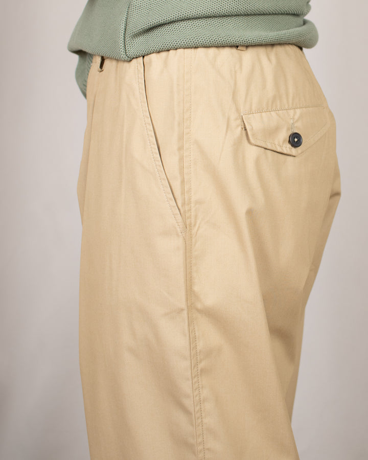 Pleated Track Pant Recycled Polytech Sand