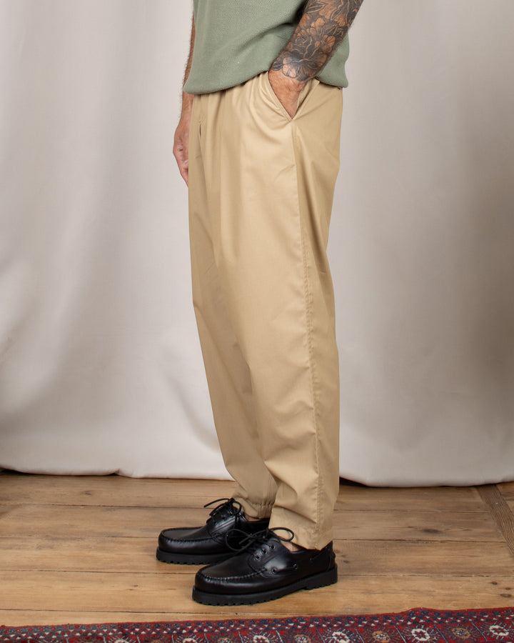 Pleated Track Pant Recycled Polytech Sand