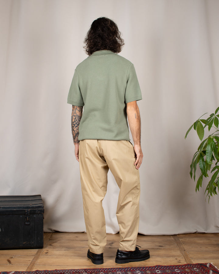 Pleated Track Pant Recycled Polytech Sand