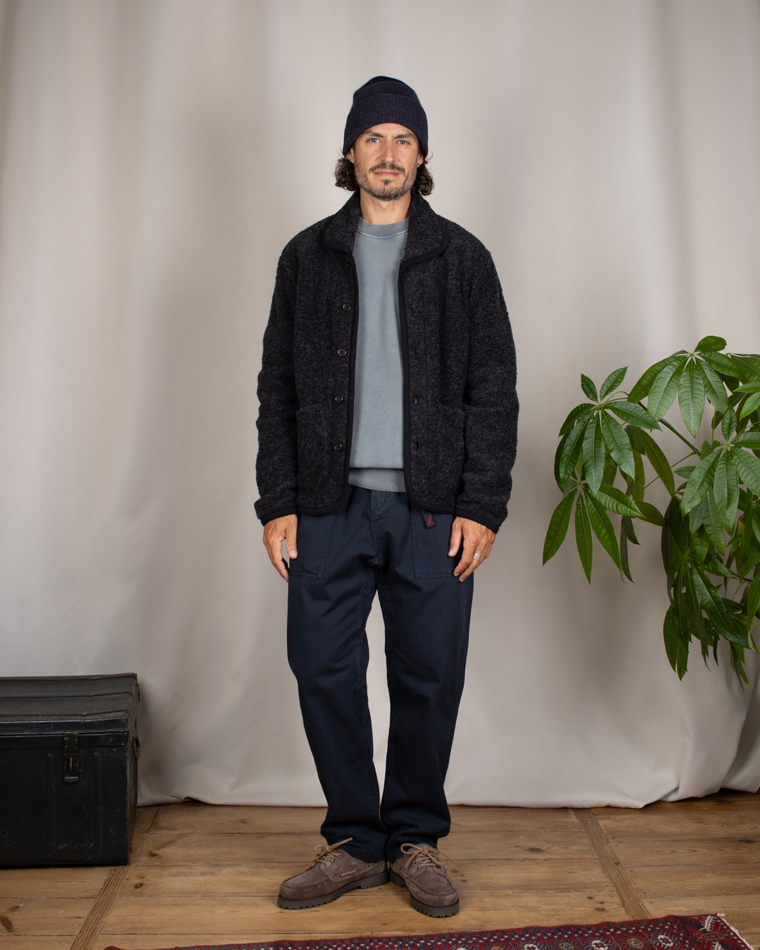 Lancaster Jacket Bouclet Fleece Charcoal