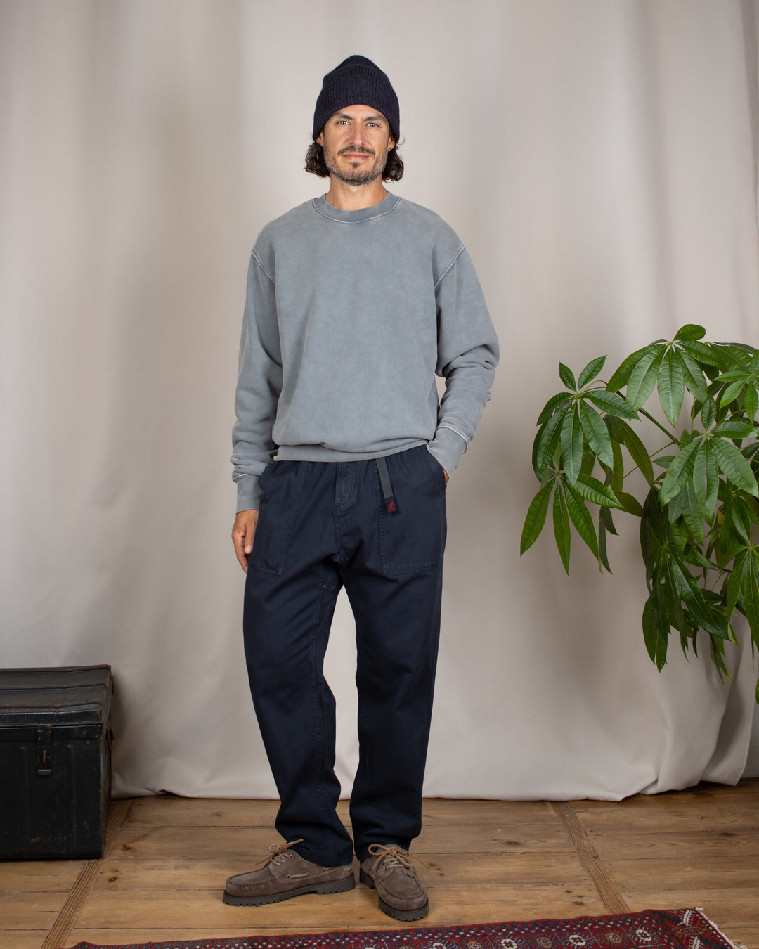 Loose Tapered Ridge Pant Double Navy