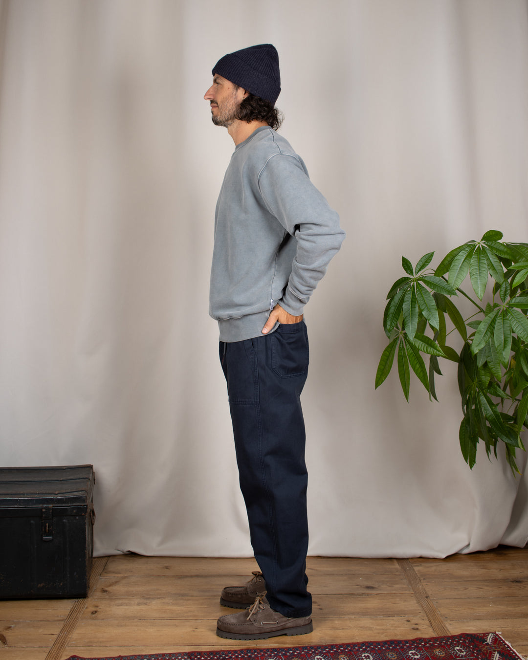 Loose Tapered Ridge Pant Double Navy