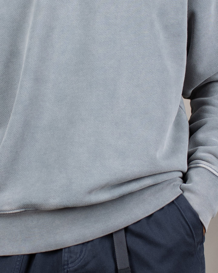 Relaxed Loopback Crewneck Grey Washed