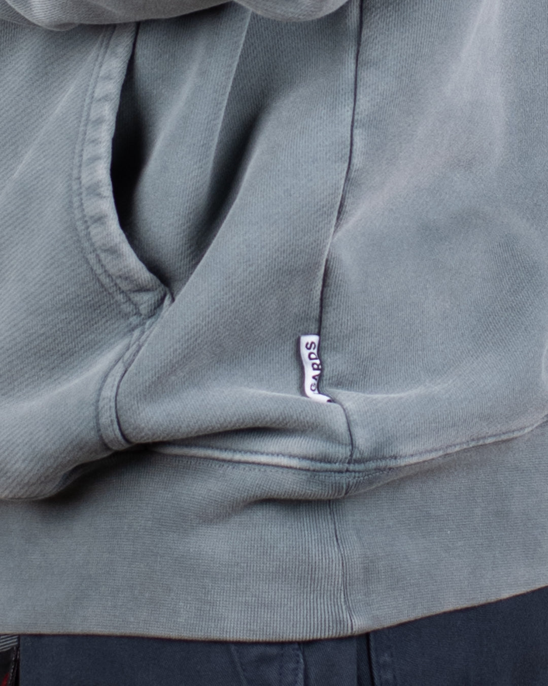 Relaxed Loopback Hoodie Blank Grey Washed