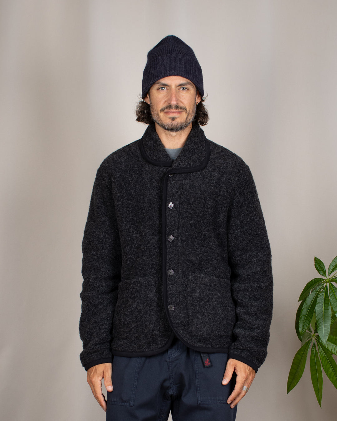 Lancaster Jacket Bouclet Fleece Charcoal