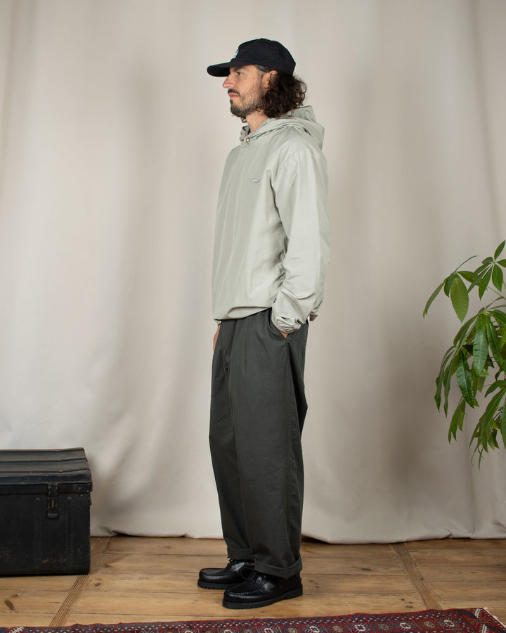 Pintuck Wide Chino Pants Dark Green