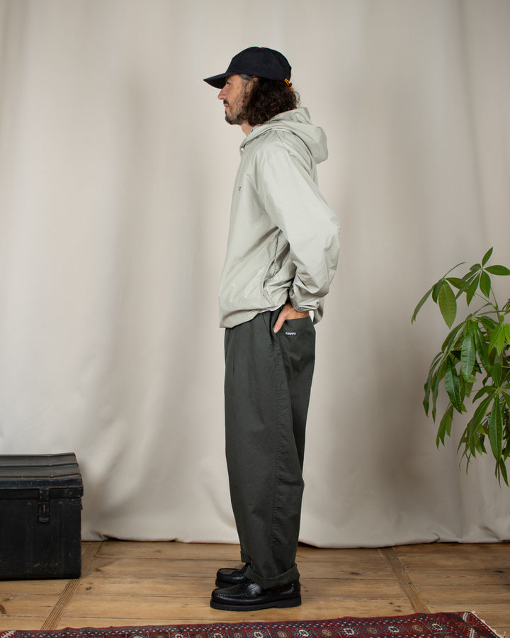 Pintuck Wide Chino Pants Dark Green
