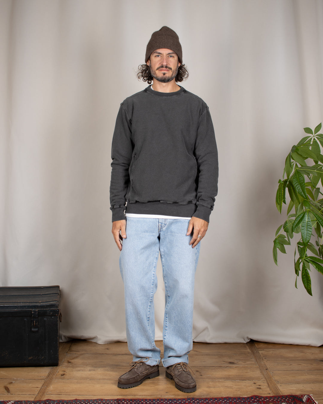 Heavy Crew Sweat P-Black