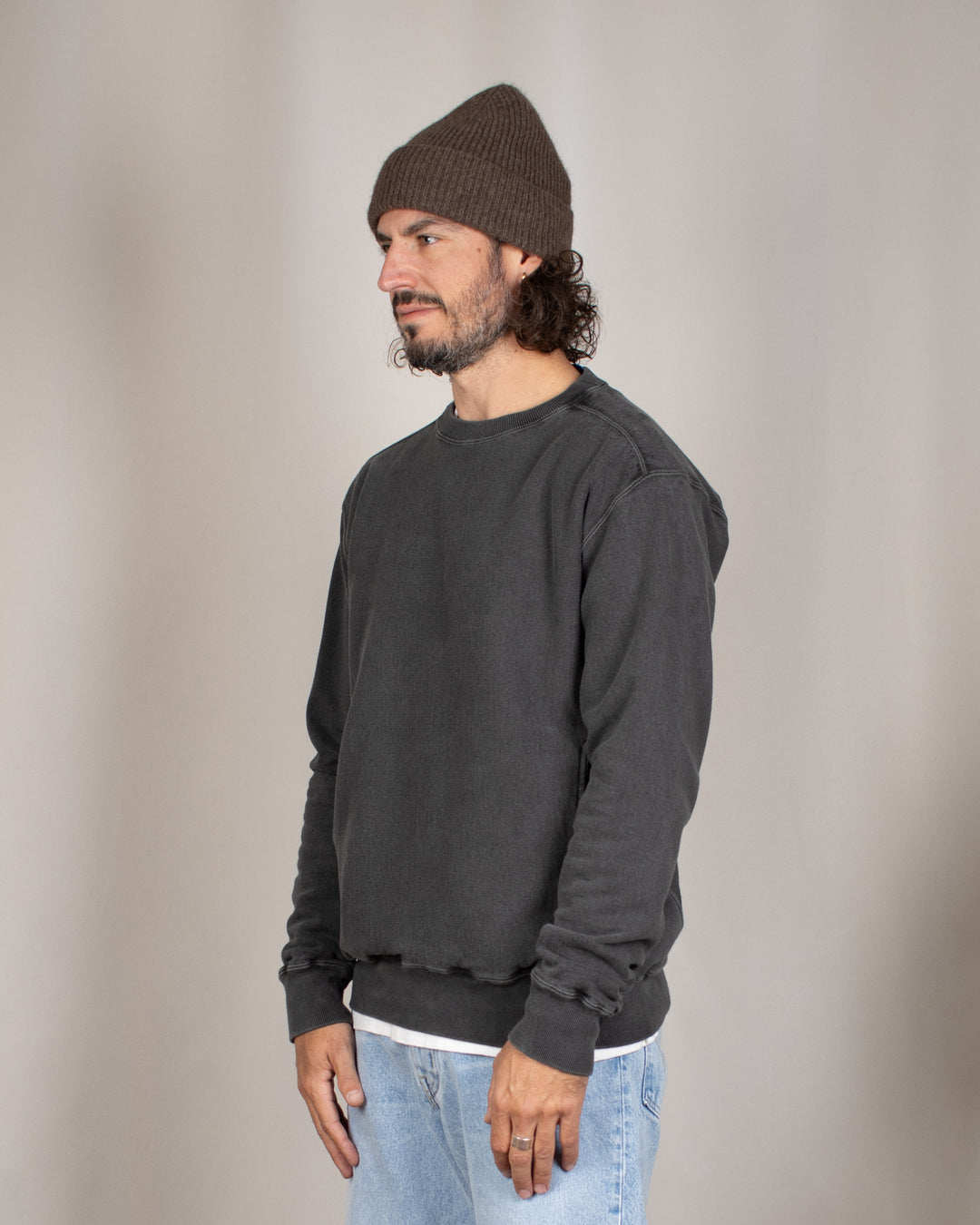 Heavy Crew Sweat P-Black