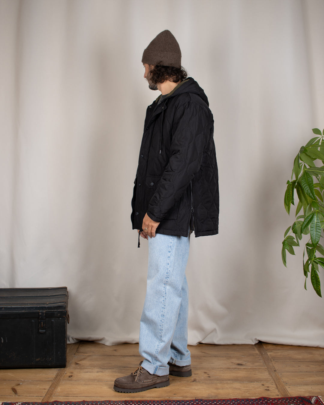 Military Hooded Down Jacket Black
