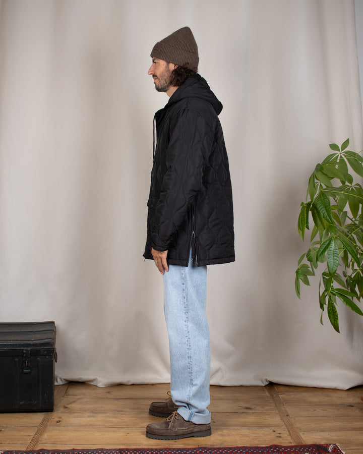 Military Hooded Down Jacket Black