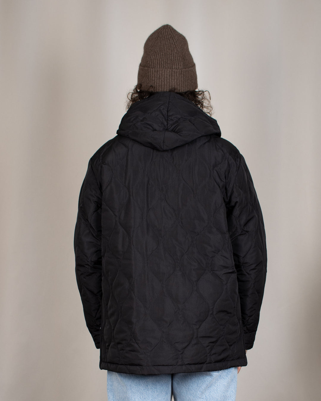 Military Hooded Down Jacket Black