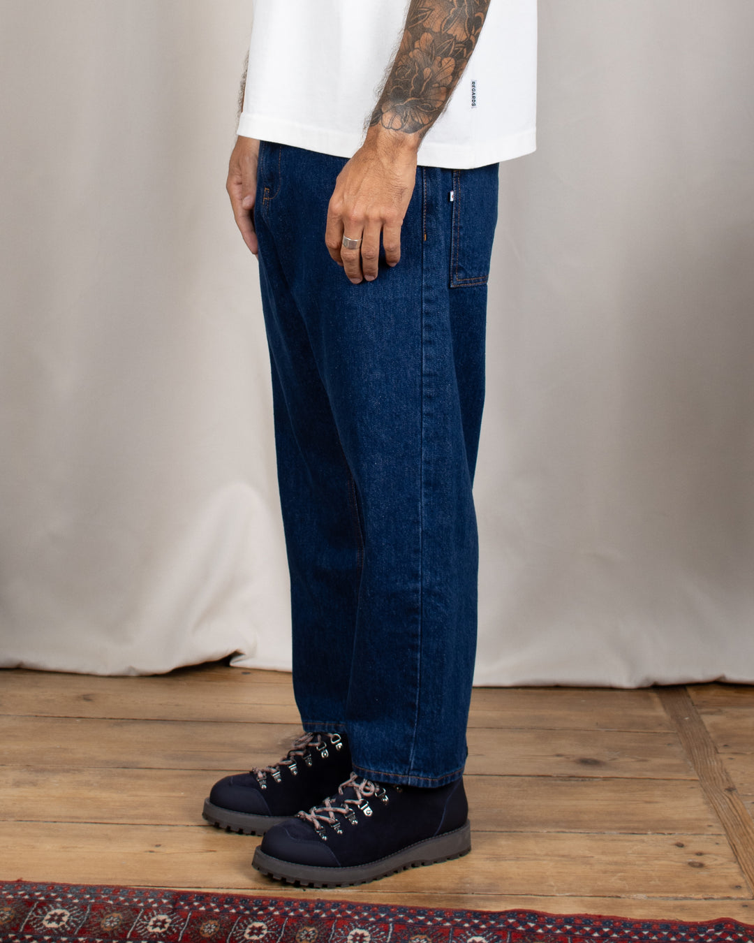 Japan Square Pocket Jeans Blu