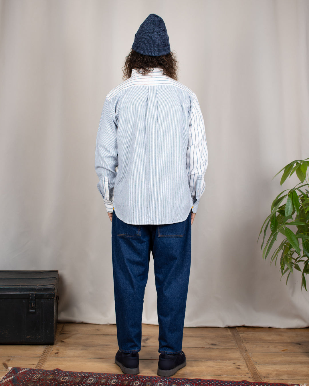 N°5 Classic Button Down Collar Shirt White/Blue