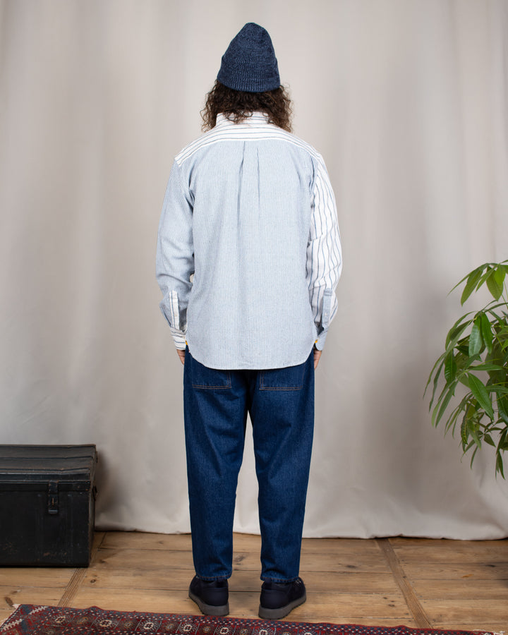 N°5 Classic Button Down Collar Shirt White/Blue