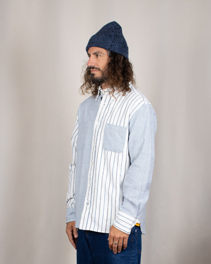 N°5 Classic Button Down Collar Shirt White/Blue