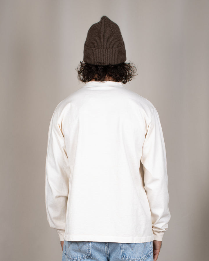 Long Sleeve Heavy Henley Tee P-Natural