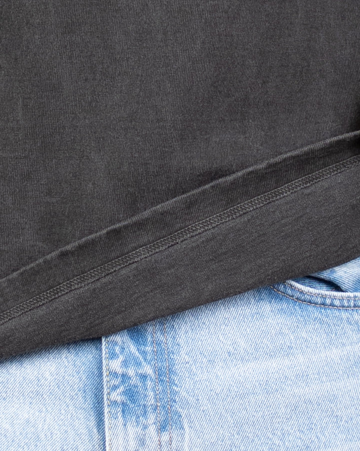 Long Sleeve Heavy Henley Tee P-Black