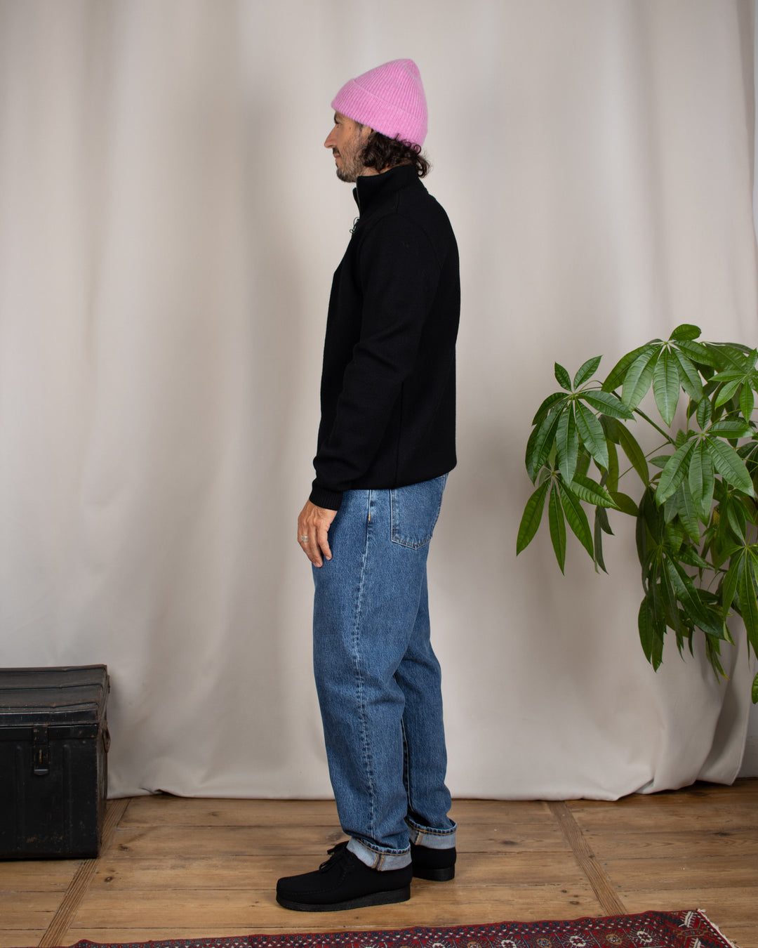 Pull Youri Col Camionneur Noir