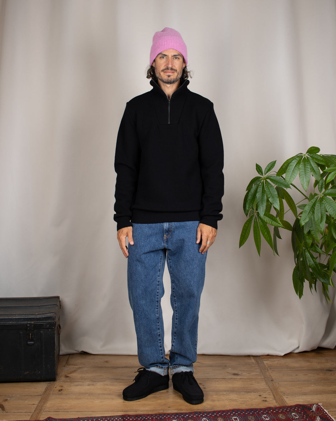 Pull Youri Col Camionneur Noir