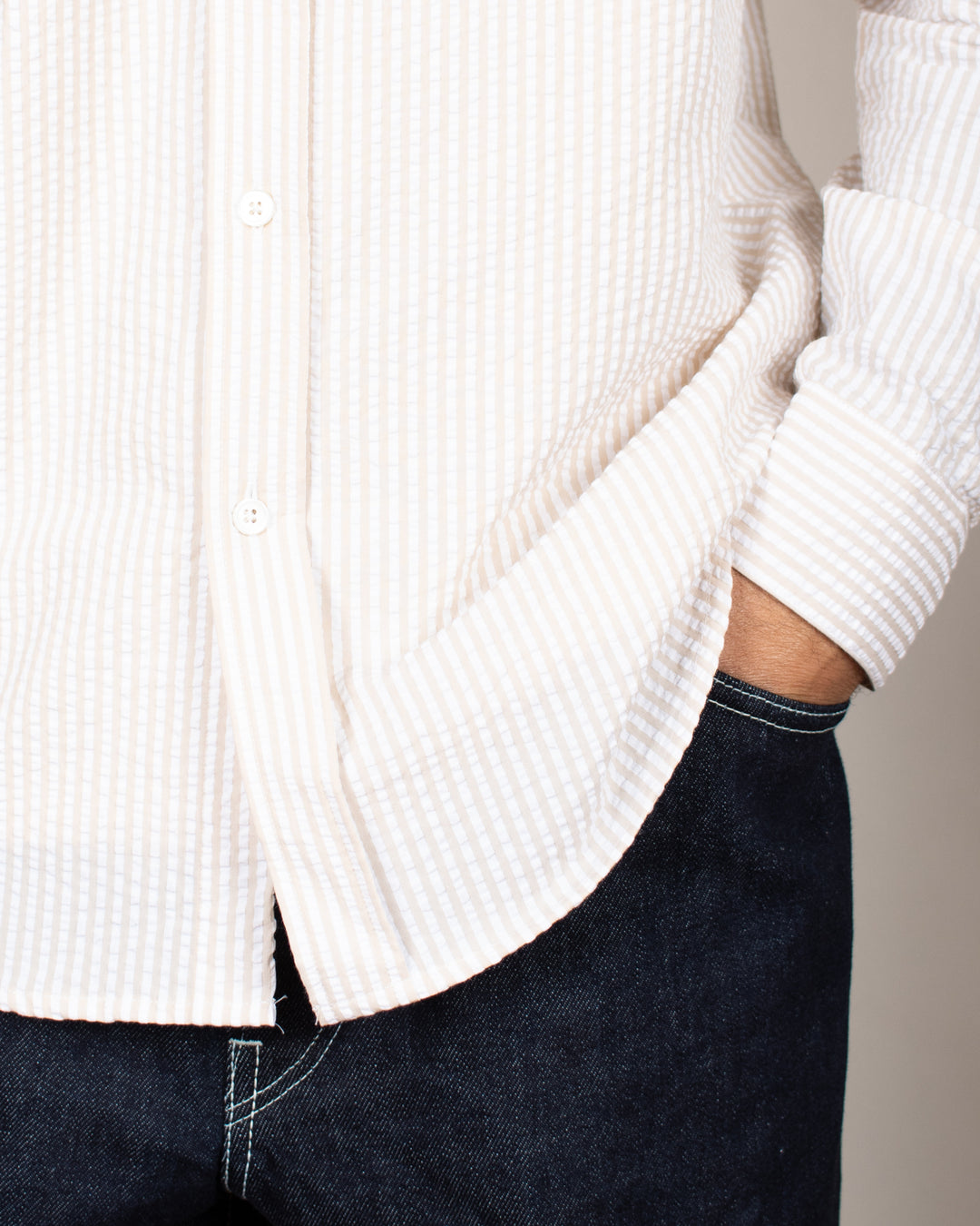 Atlantico Stripe Shirt Sand