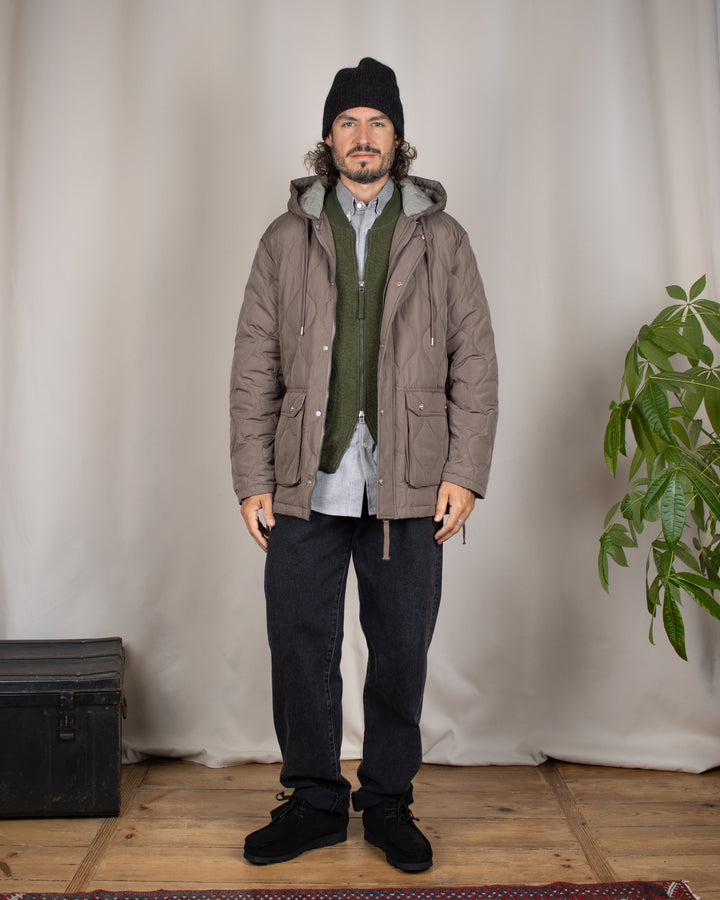 Zip Waistcoat Wool Fleece Olive