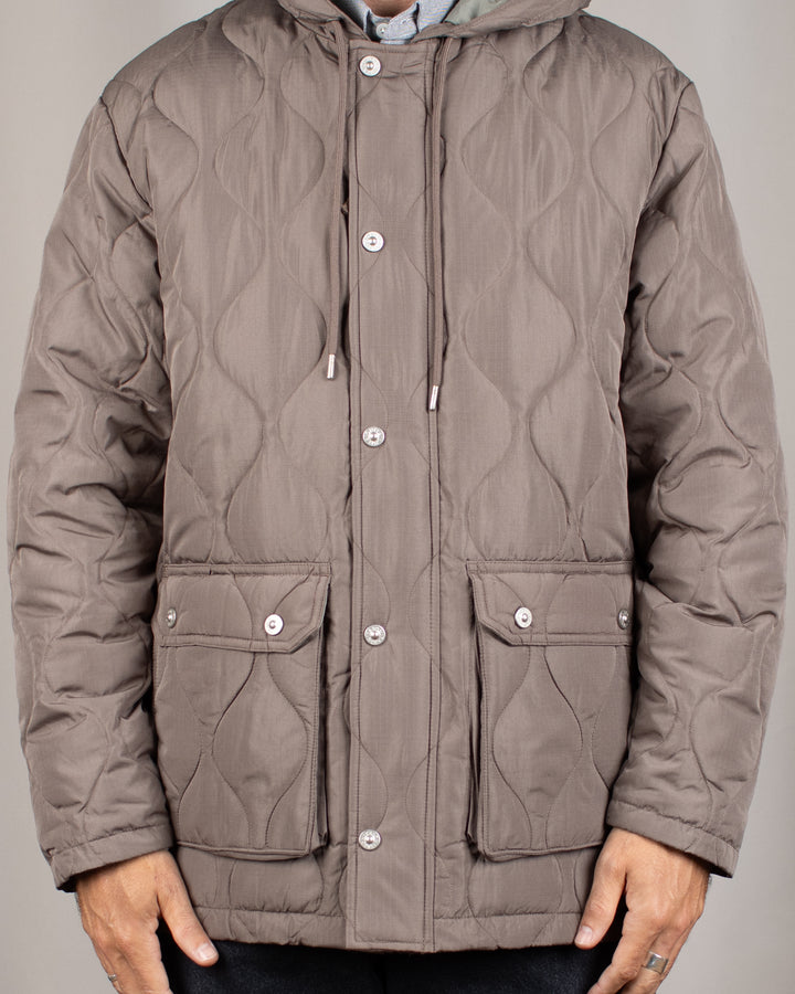 Military Hooded Down Jacket D.Khaki