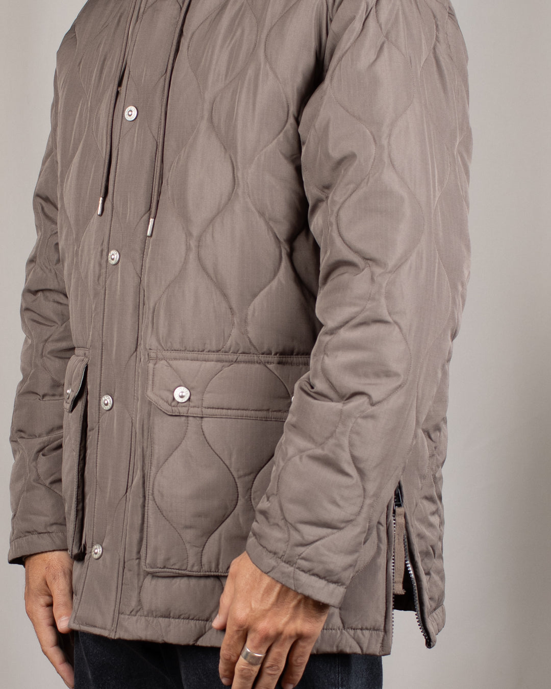 Military Hooded Down Jacket D.Khaki