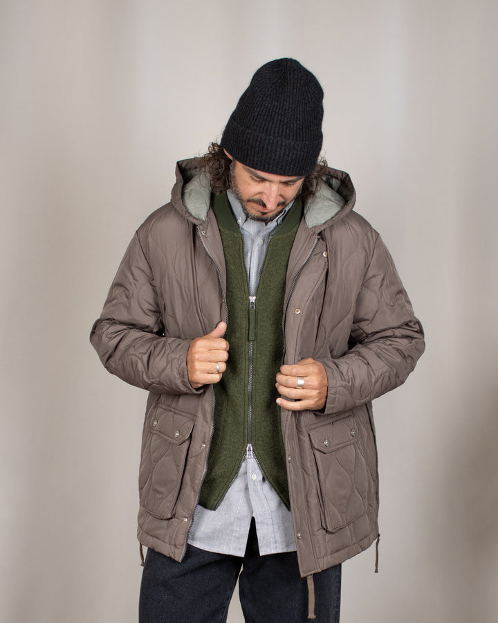 Military Hooded Down Jacket D.Khaki