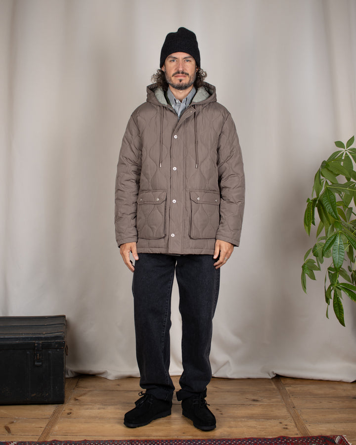 Military Hooded Down Jacket D.Khaki