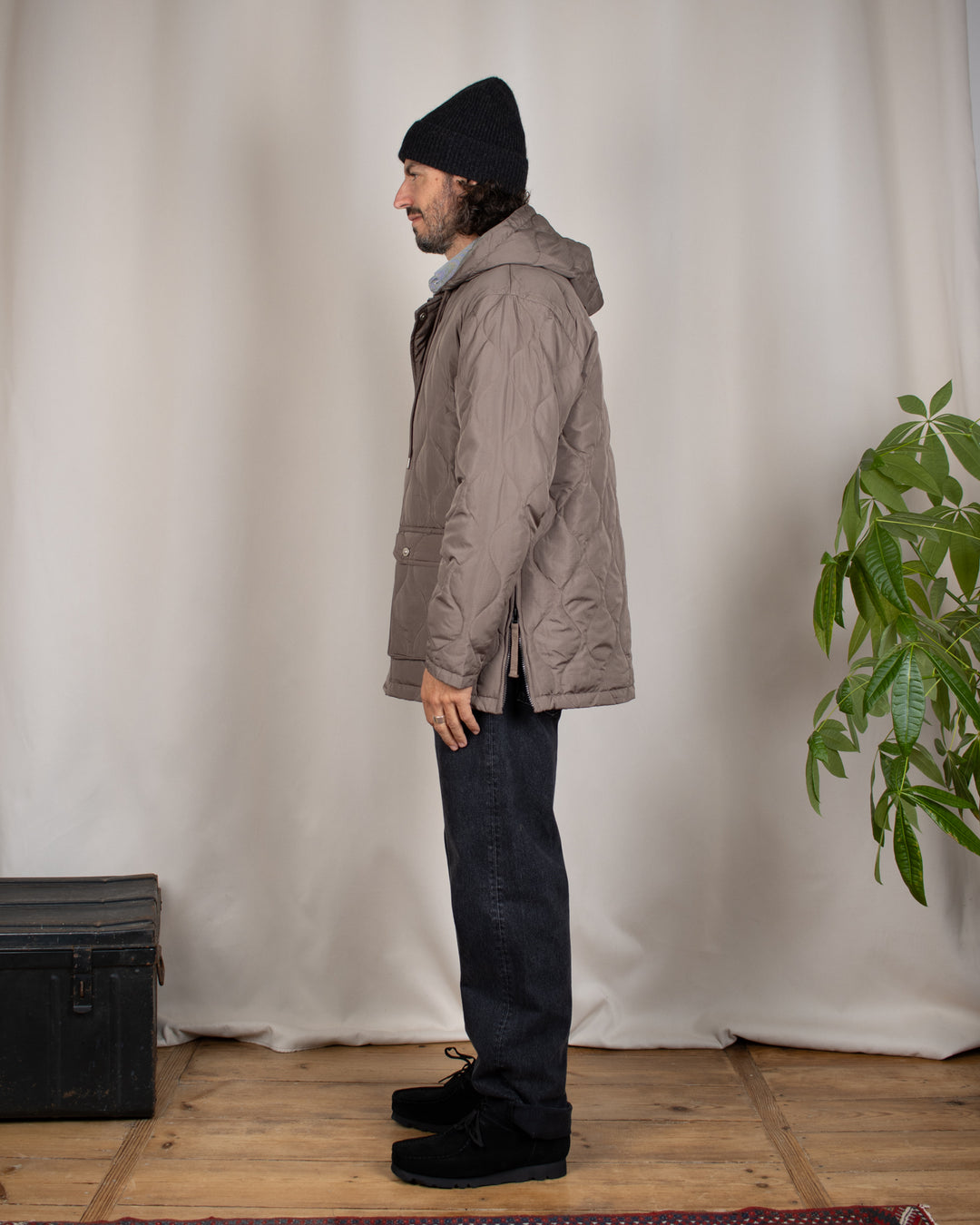 Military Hooded Down Jacket D.Khaki