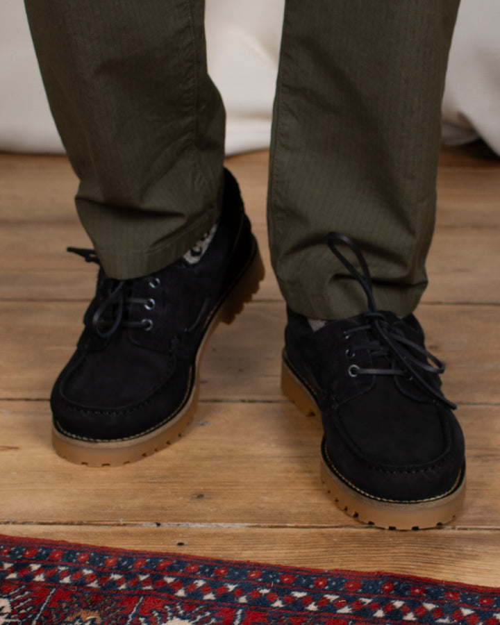 Ollie Boat Shoe Black Nubuck