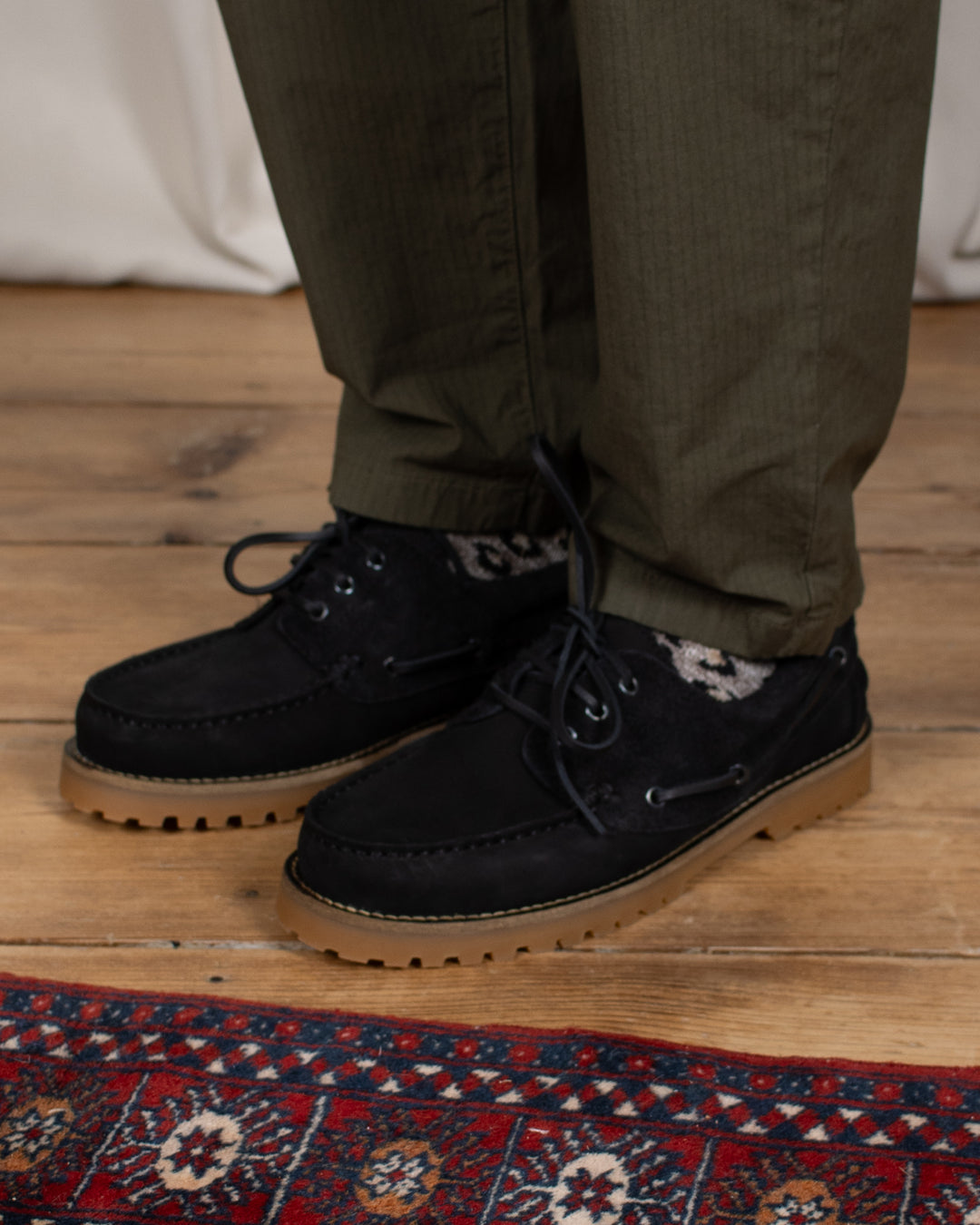 Ollie Boat Shoe Black Nubuck