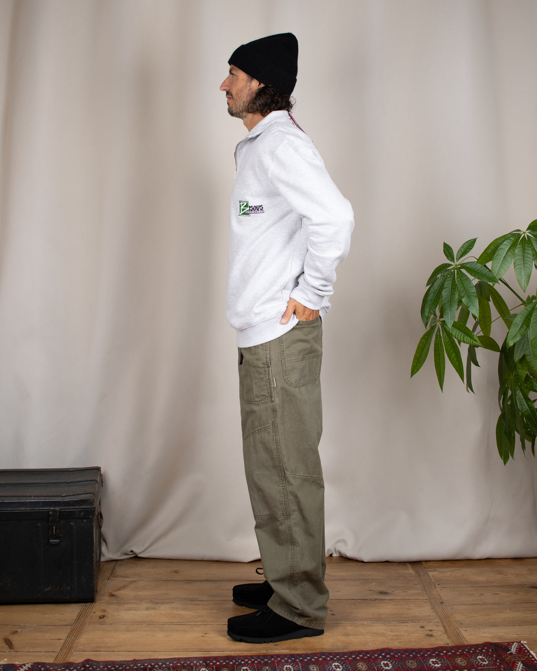 Hemp Canvas Double Knee Pant Burnt Olive Pigment