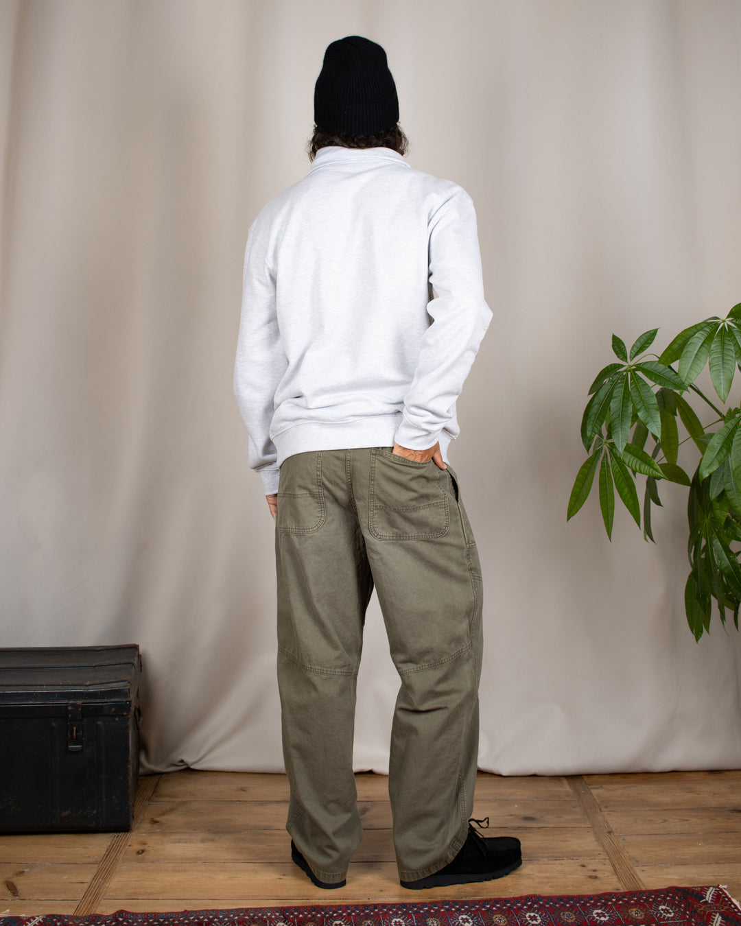 Hemp Canvas Double Knee Pant Burnt Olive Pigment