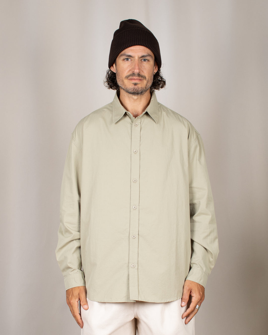 Standard Cotton Shirt Light Khaki