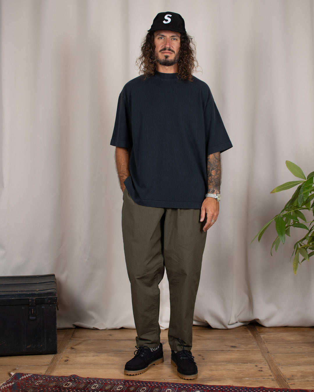 Heavy Oversize Tee Black Washed