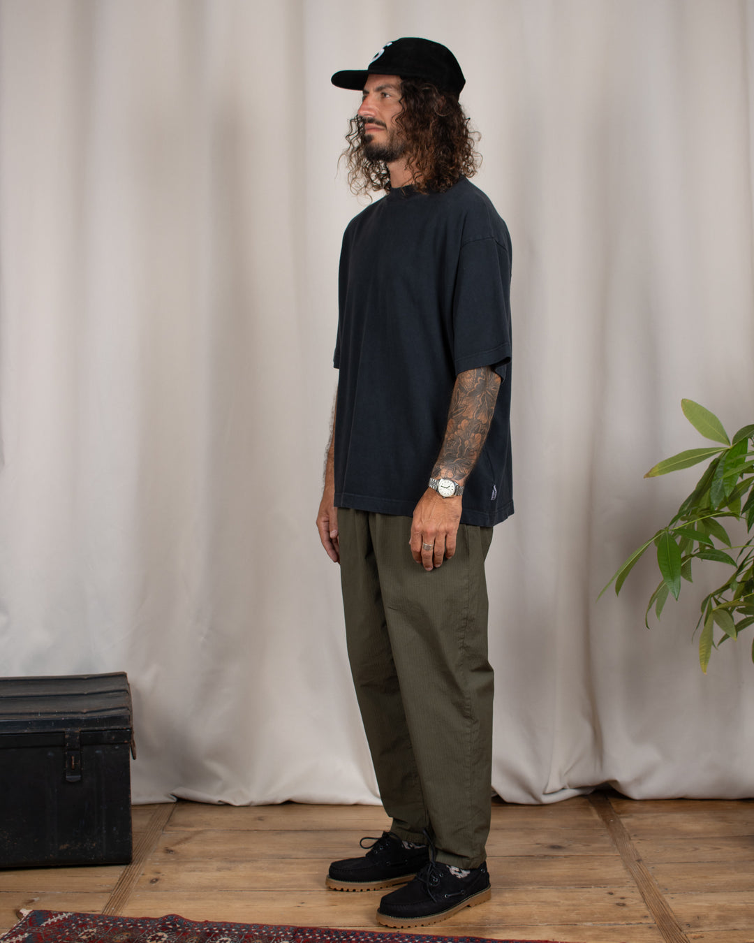 Heavy Oversize Tee Black Washed