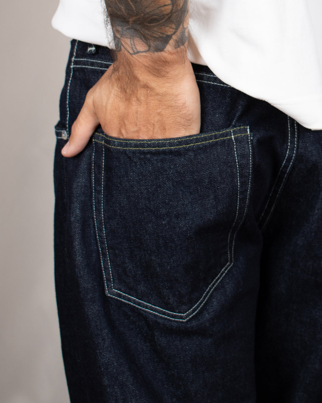 Denim01 Loose Tapered Jeans One Wash