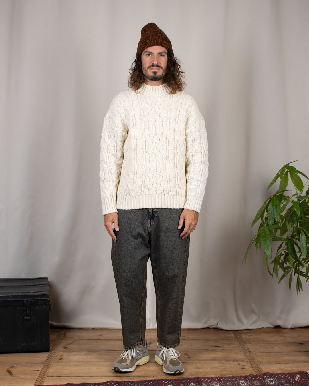 Pull Ohannes Col Rond Ecru