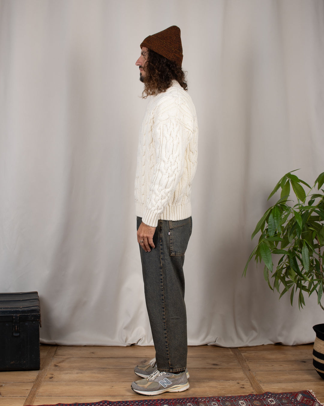 Pull Ohannes Col Rond Ecru