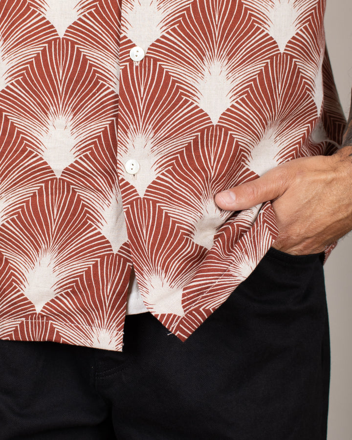 Feathers Printed Linen Shirt