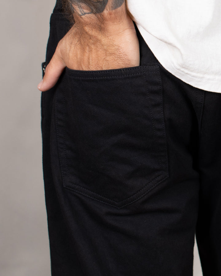 Denim01 Loose Tapered Jeans Washi Black