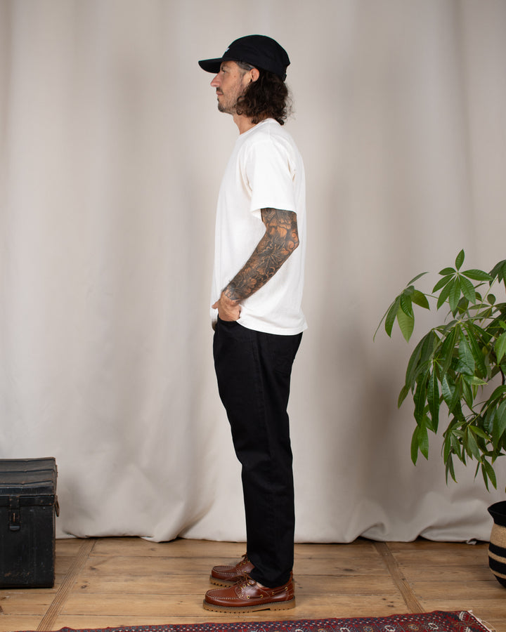Denim01 Loose Tapered Jeans Washi Black