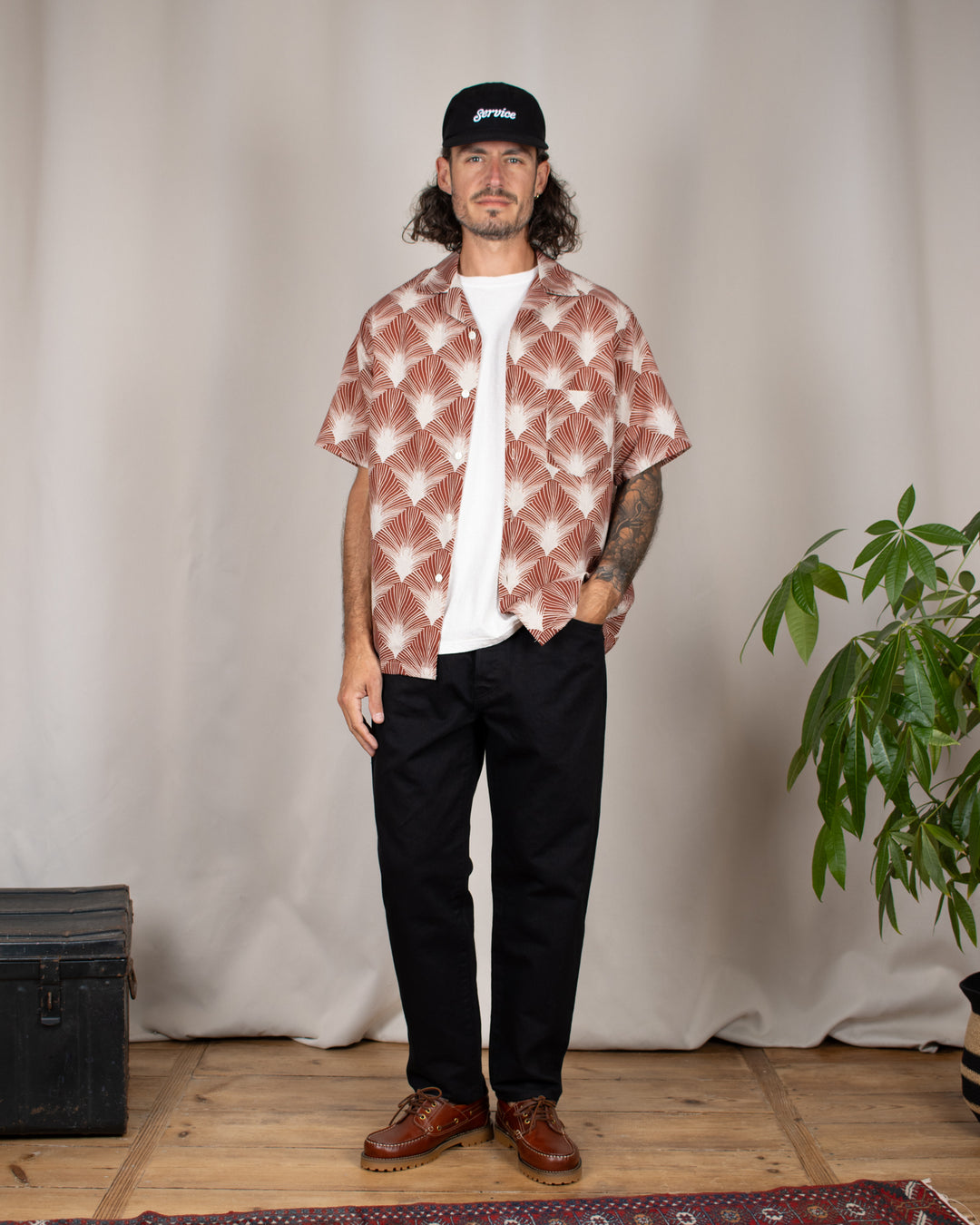 Feathers Printed Linen Shirt