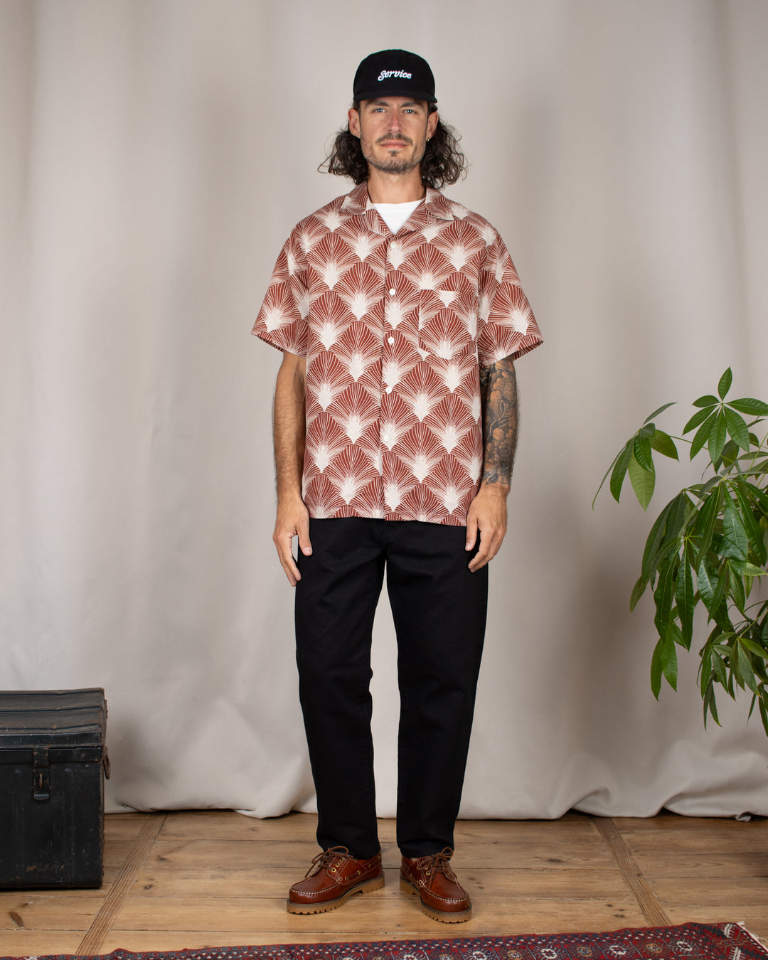 Feathers Printed Linen Shirt