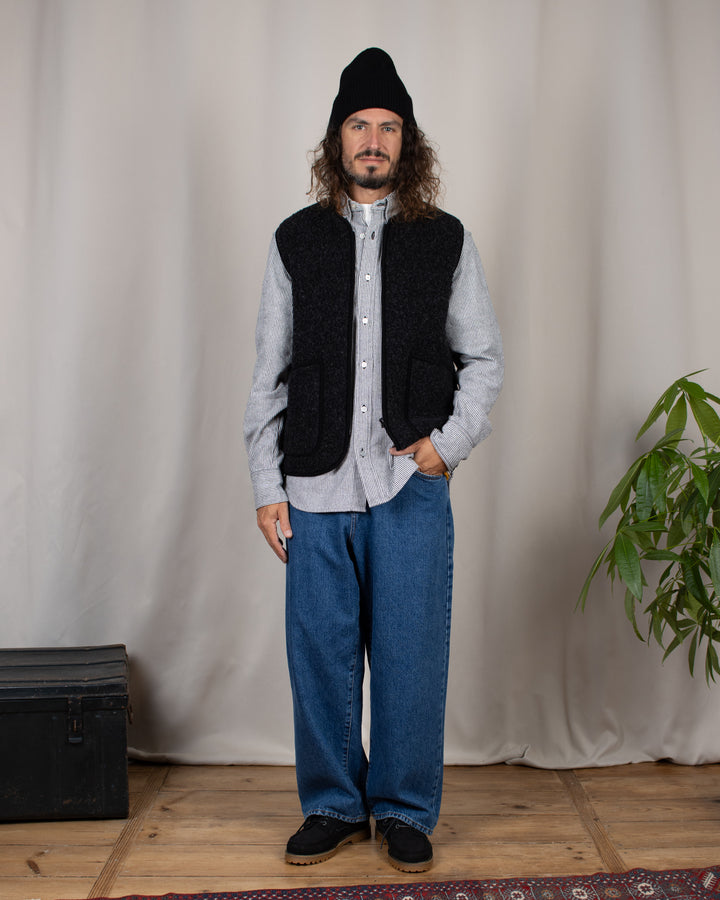 N°5 Classic Button Down Collar Shirt White/Black