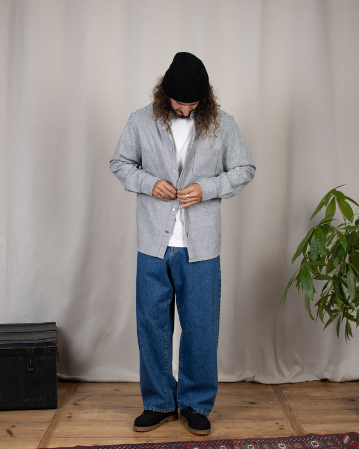 N°5 Classic Button Down Collar Shirt White/Black